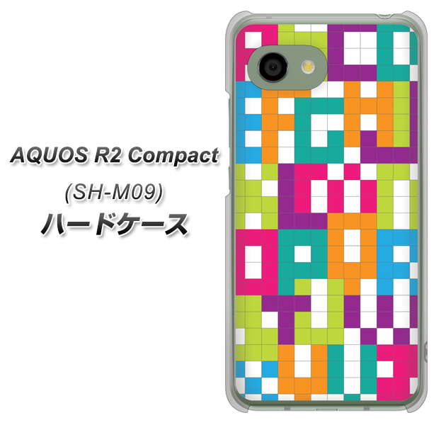 AQUOS R2 compact SH-M09 IB916 ブロックアルファベット ハードケース 背面印刷