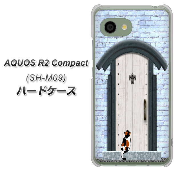 AQUOS R2 compact SH-M09 YA951 石ドア01 ハードケース 背面印刷