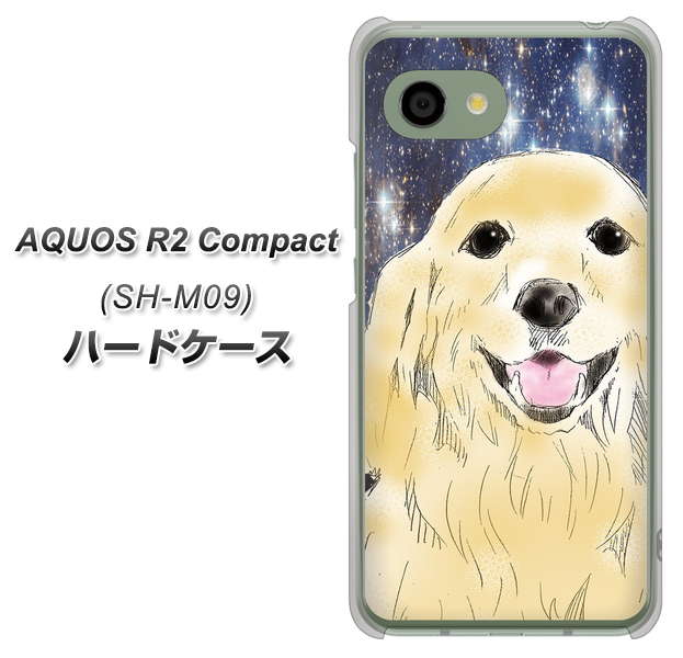 AQUOS R2 compact SH-M09 YD828 ゴールデンレトリバー04 ハードケース 背面印刷