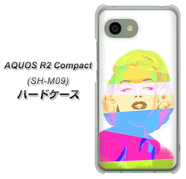 AQUOS R2 compact SH-M09 YJ208 マリリンモンローデザイン（A） ハードケース 背面印刷