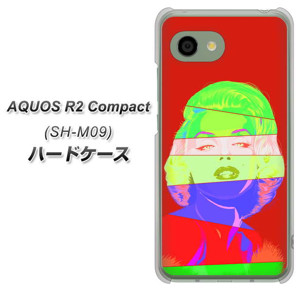 AQUOS R2 compact SH-M09 YJ209 マリリンモンローデザイン（B） ハードケース 背面印刷