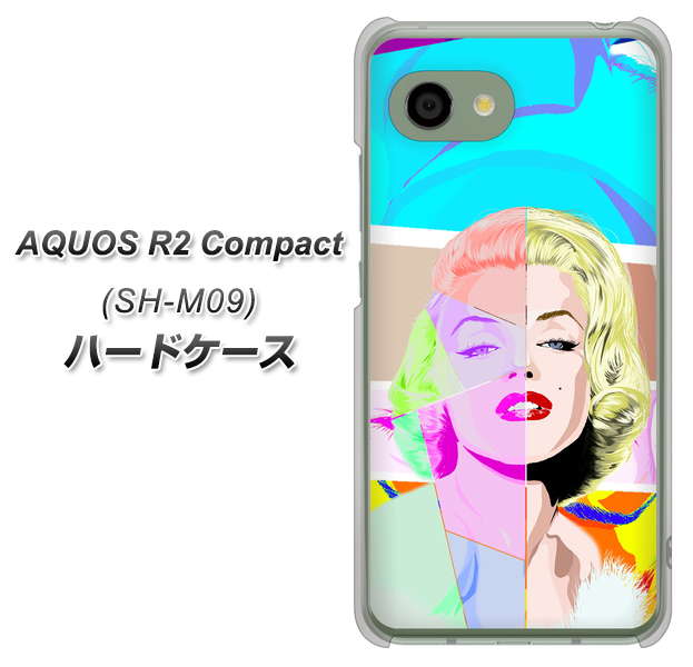 AQUOS R2 compact SH-M09 YJ210 マリリンモンローデザイン（C） ハードケース 背面印刷