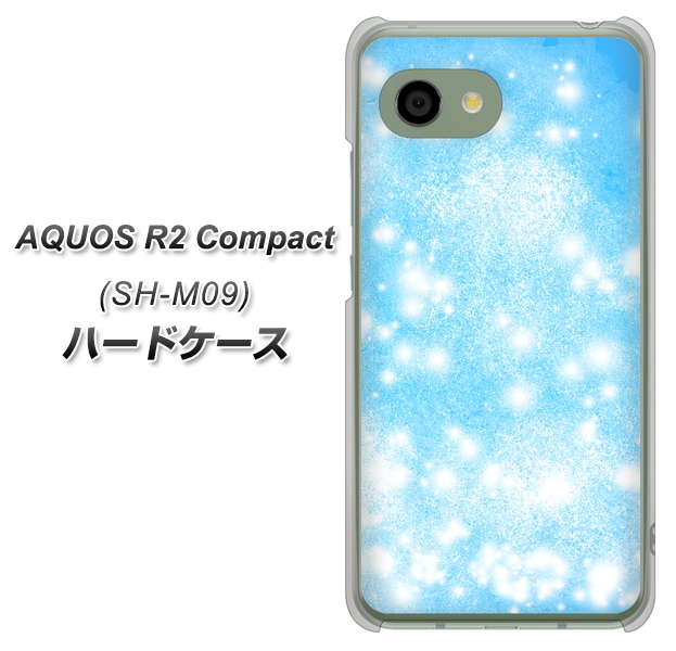 AQUOS R2 compact SH-M09 YJ289 デザインブルー ハードケース 背面印刷