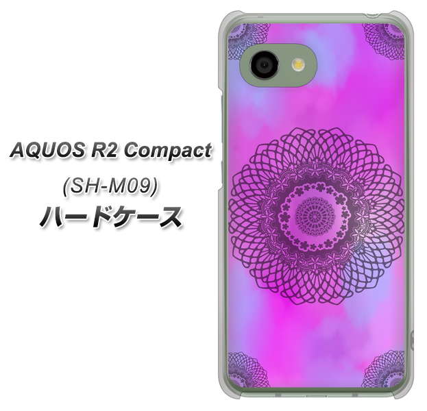 AQUOS R2 compact SH-M09 YJ344 レース ハードケース 背面印刷
