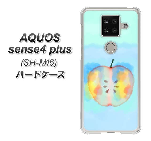 AQUOS sense4 plus SH-M16 YJ181 りんご 水彩181 ハードケース 背面印刷