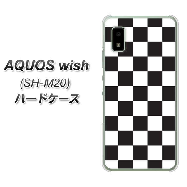 AQUOS wish SH-M20 151 フラッグチェック ハードケース 背面印刷