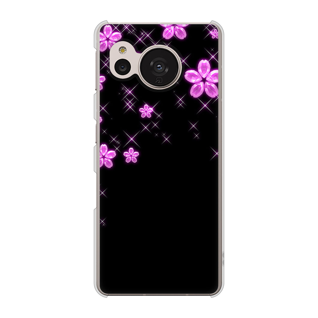 AQUOS sense7 SH-M24 楽天モバイル 019 桜クリスタル ハードケース 背面印刷