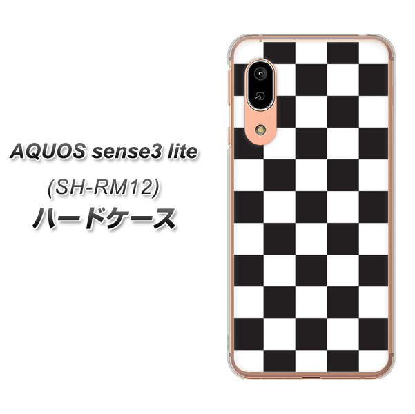 AQUOS sense3 lite SH-RM12 151 フラッグチェック ハードケース 背面印刷