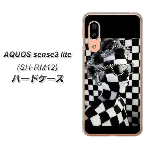 AQUOS sense3 lite SH-RM12 357 bk&wh ハードケース 背面印刷