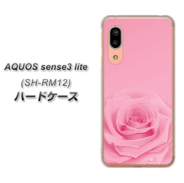 AQUOS sense3 lite SH-RM12 401 ピンクのバラ ハードケース 背面印刷