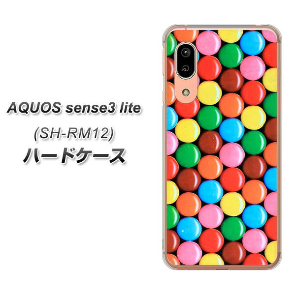 AQUOS sense3 lite SH-RM12 448 マーブルチョコ ハードケース 背面印刷