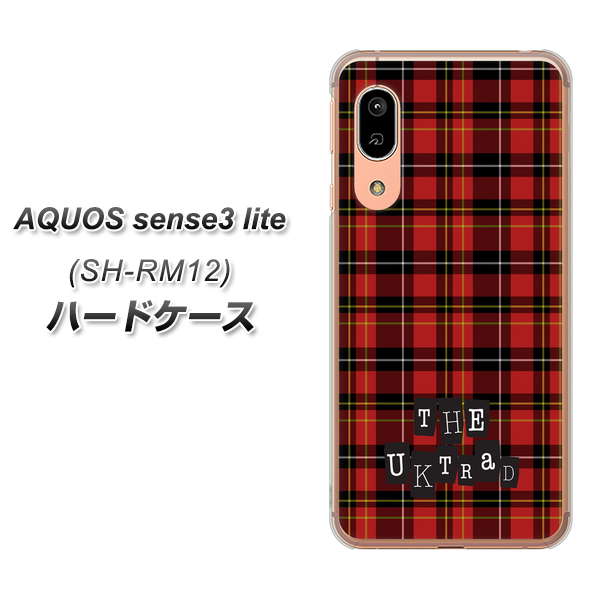 AQUOS sense3 lite SH-RM12 547 THEチェック ハードケース 背面印刷