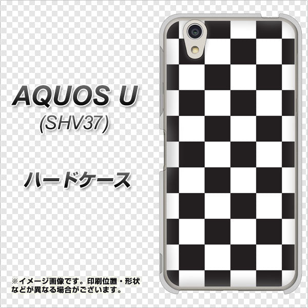 AQUOS U SHV37 au 151 フラッグチェック ハードケース 背面印刷