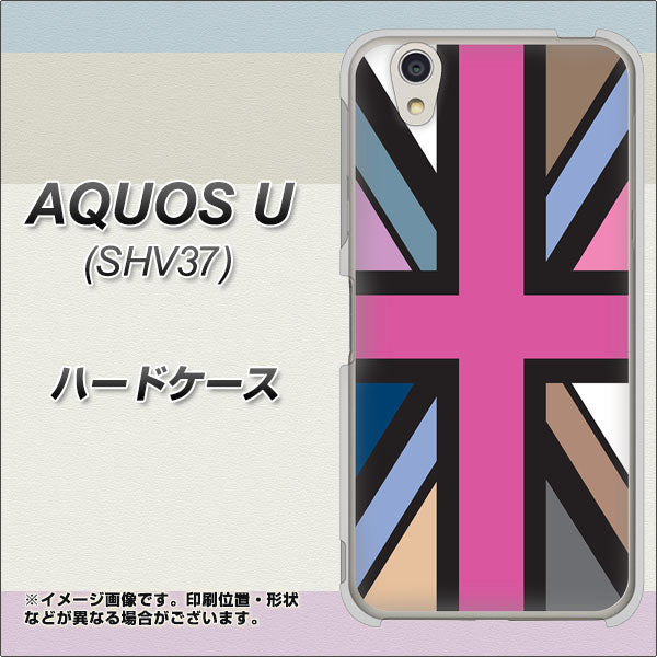 AQUOS U SHV37 au 507 ユニオンジャック デスカラー ハードケース 背面印刷
