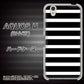 AQUOS U SHV37 au EK879 ボーダーブラック（L） ハードケース 背面印刷
