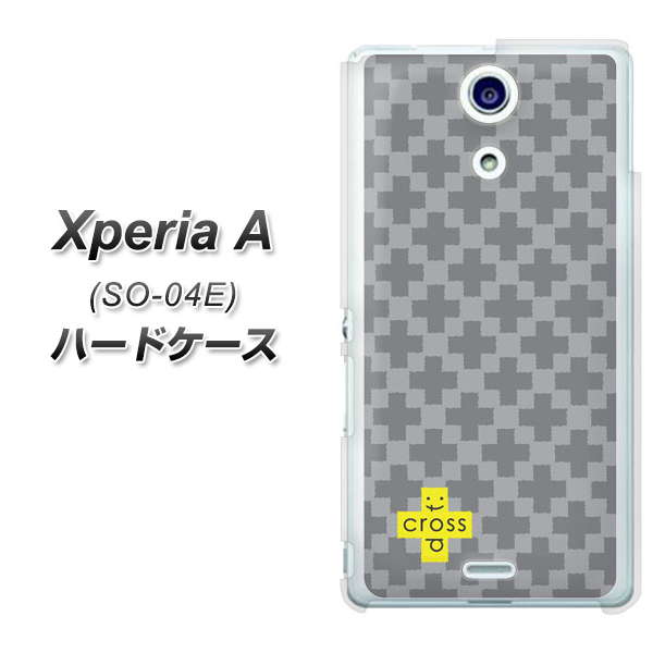 Xperia A SO-04E docomo IB900 クロスドット_グレー ハードケース 背面印刷