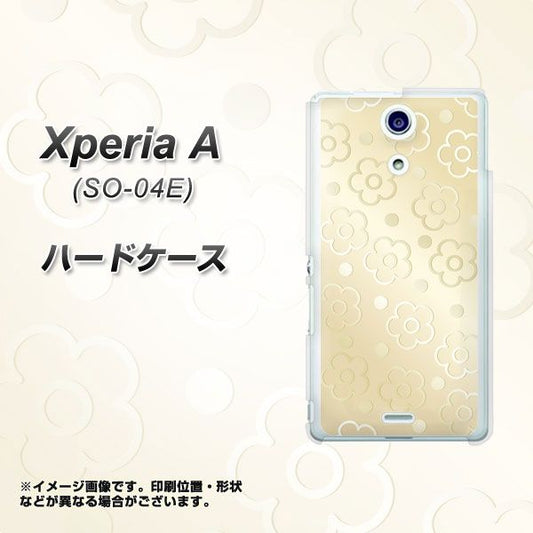 docomo エクスペリアA（エース）SO-04E 高画質仕上げ 背面印刷 ハードケース【SC842 エンボス風デイジーシンプル（ベージュ）】