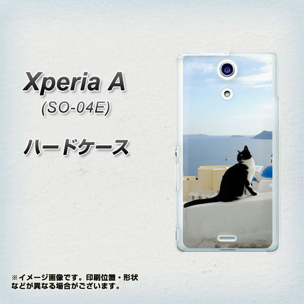Xperia A SO-04E docomo VA805 ネコと地中海 ハードケース 背面印刷