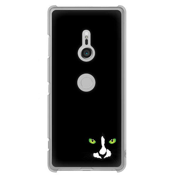Xperia XZ3 SO-01L docomo 398 黒ネコ ハードケース 背面印刷