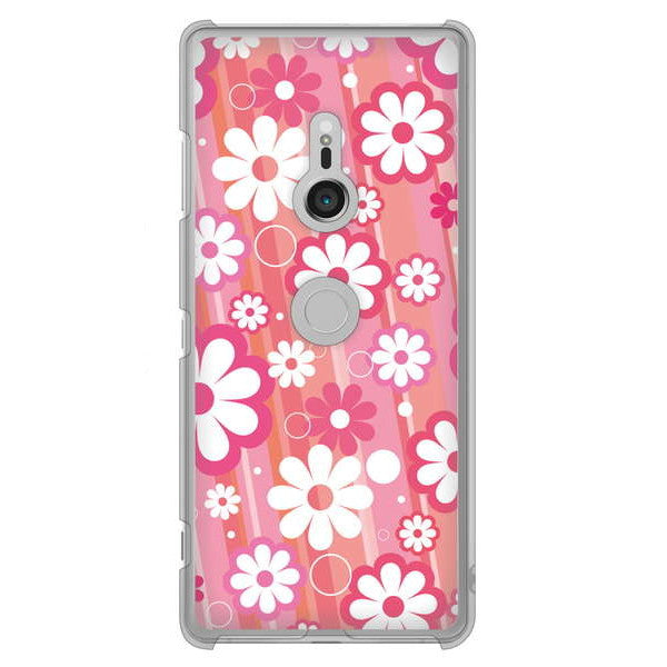 Xperia XZ3 SO-01L docomo 751 マーガレット（ピンク系） ハードケース 背面印刷