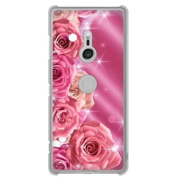 Xperia XZ3 SO-01L docomo 1182 ピンクの薔薇に誘われて ハードケース 背面印刷