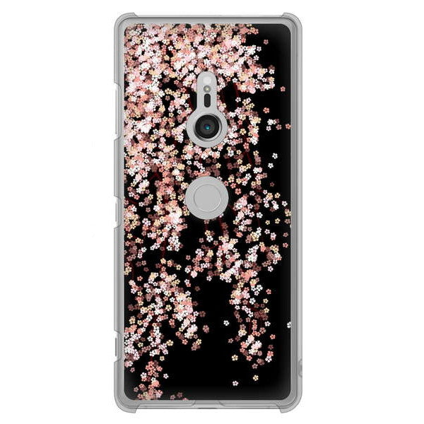 Xperia XZ3 SO-01L docomo 1244 しだれ桜 ハードケース 背面印刷