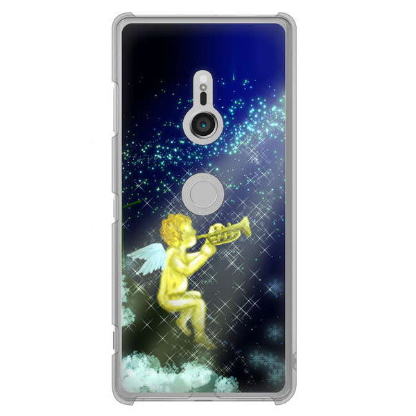 Xperia XZ3 SO-01L docomo 1248 天使の演奏 ハードケース 背面印刷