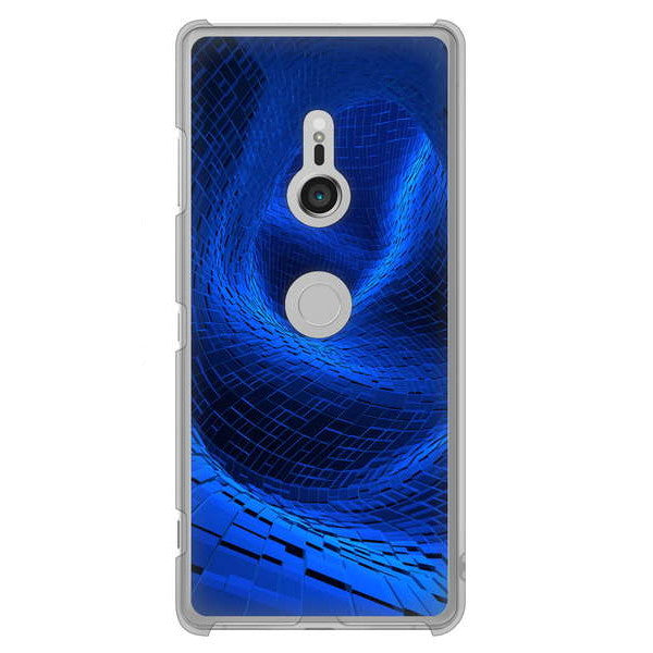 Xperia XZ3 SO-01L docomo 1302 ワープブルー ハードケース 背面印刷