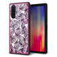 Xperia 5 SO-01M docomo 強化ガラス＆TPUスマホケース ガラプリ【SC904 ガーデンバタフライ ピンク】