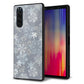 Xperia 5 SO-01M docomo 強化ガラス＆TPUスマホケース ガラプリ【XA801 雪の結晶】