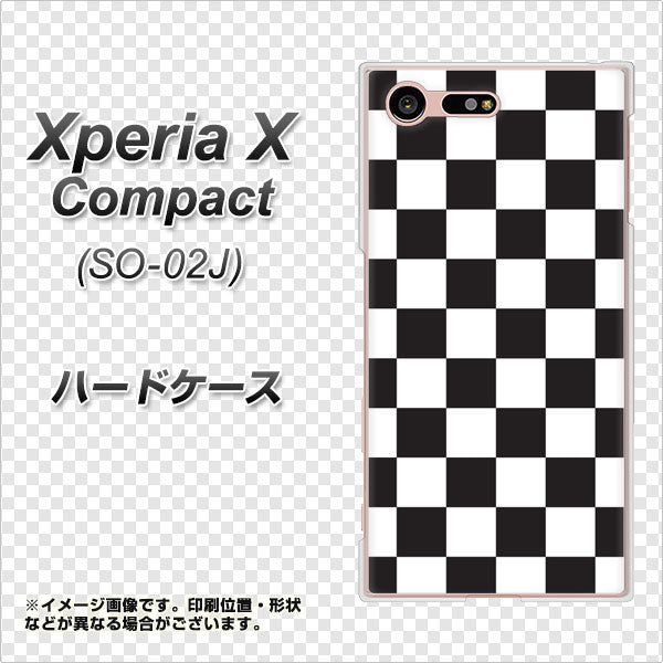 Xperia X Compact SO-02J docomo 151 フラッグチェック ハードケース 背面印刷