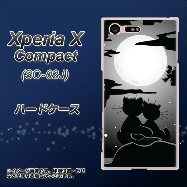 Xperia X Compact SO-02J docomo 342 月夜の二人 ハードケース 背面印刷