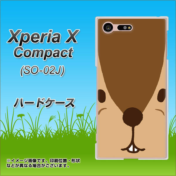 Xperia X Compact SO-02J docomo 349 りす ハードケース 背面印刷