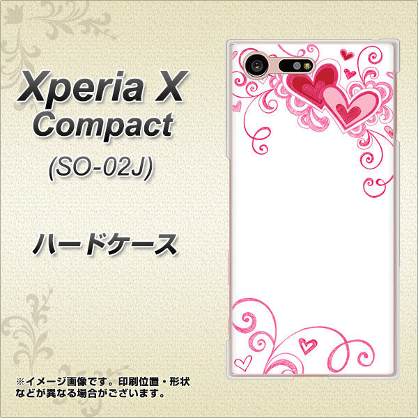 Xperia X Compact SO-02J docomo 365 ハートフレーム ハードケース 背面印刷