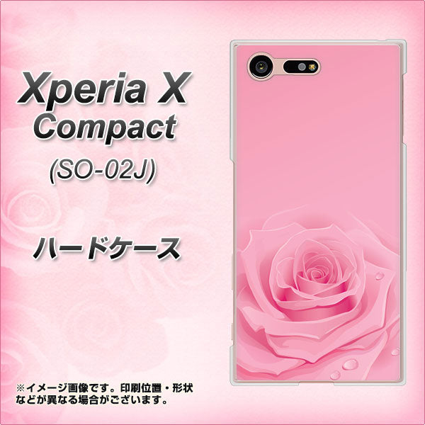 Xperia X Compact SO-02J docomo 401 ピンクのバラ ハードケース 背面印刷