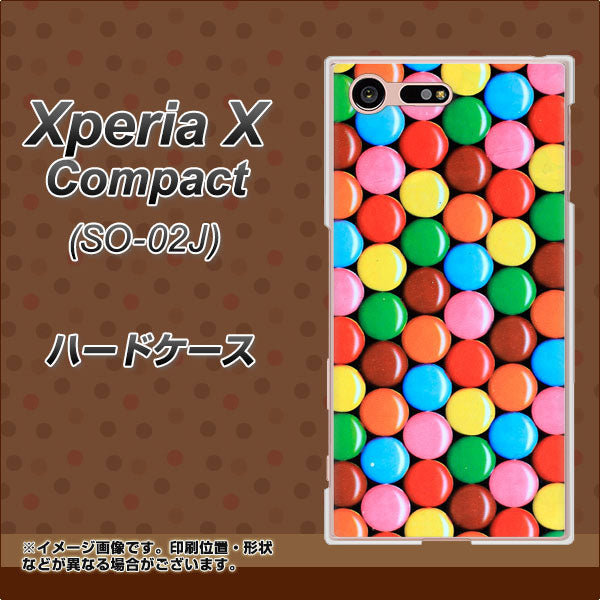 Xperia X Compact SO-02J docomo 448 マーブルチョコ ハードケース 背面印刷