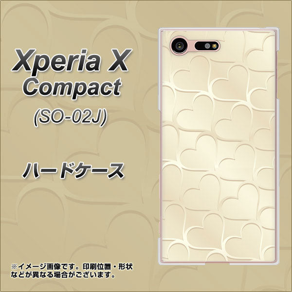 Xperia X Compact SO-02J docomo 630 かくれハート ハードケース 背面印刷