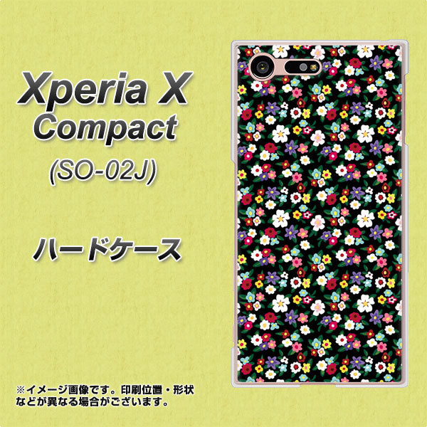 Xperia X Compact SO-02J docomo 778 マイクロリバティプリントBK ハードケース 背面印刷