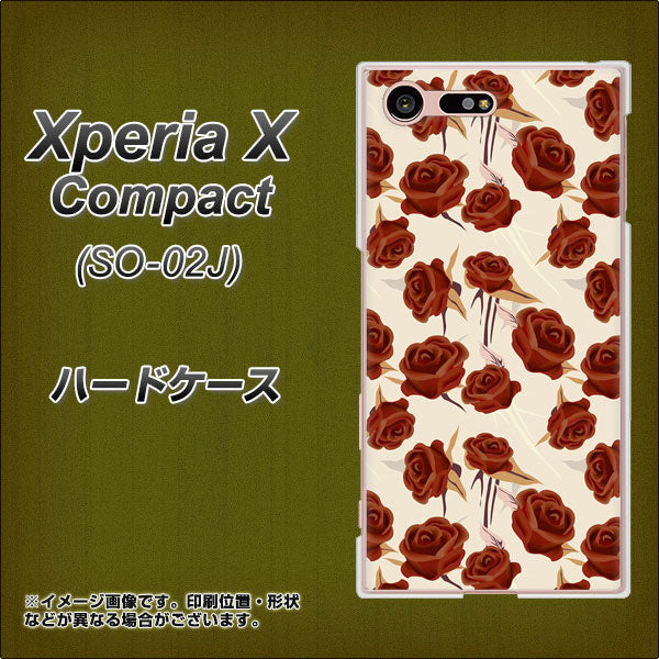 Xperia X Compact SO-02J docomo 1157 クラシックローズ ハードケース 背面印刷