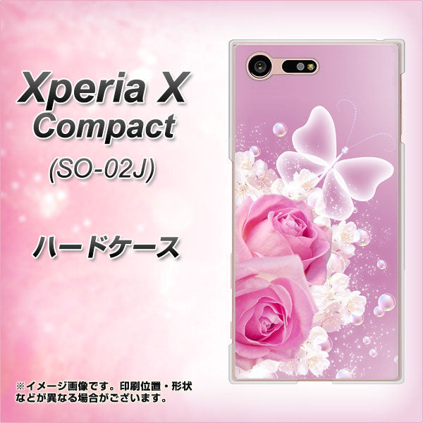 Xperia X Compact SO-02J docomo 1166 ローズロマンス ハードケース 背面印刷