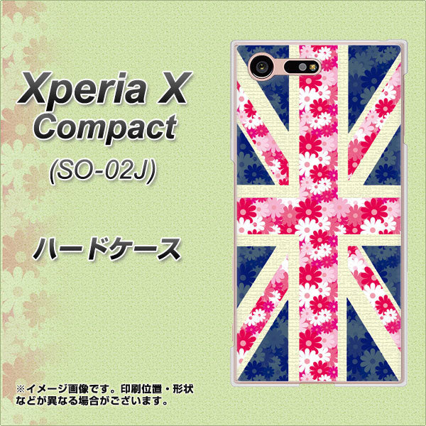 Xperia X Compact SO-02J docomo EK894 ユニオンジャックフラワー ハードケース 背面印刷