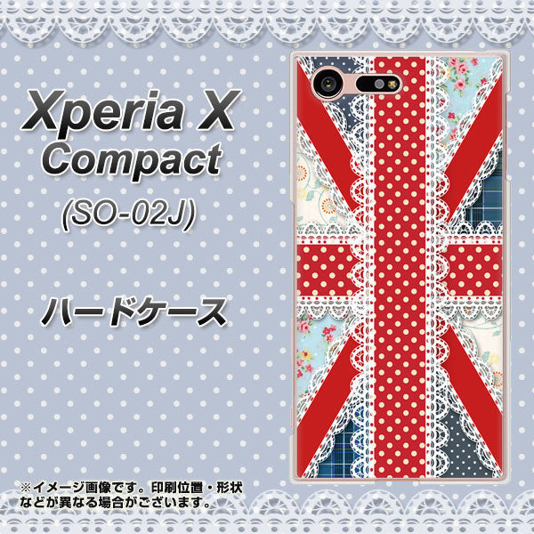 Xperia X Compact SO-02J docomo SC805 ユニオンジャック レース ハードケース 背面印刷