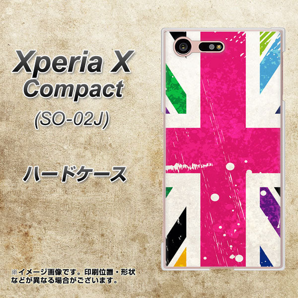 Xperia X Compact SO-02J docomo SC806 ユニオンジャック ピンクビンテージ ハードケース 背面印刷