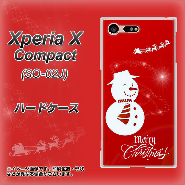 Xperia X Compact SO-02J docomo XA802 ウインク雪だるま ハードケース 背面印刷