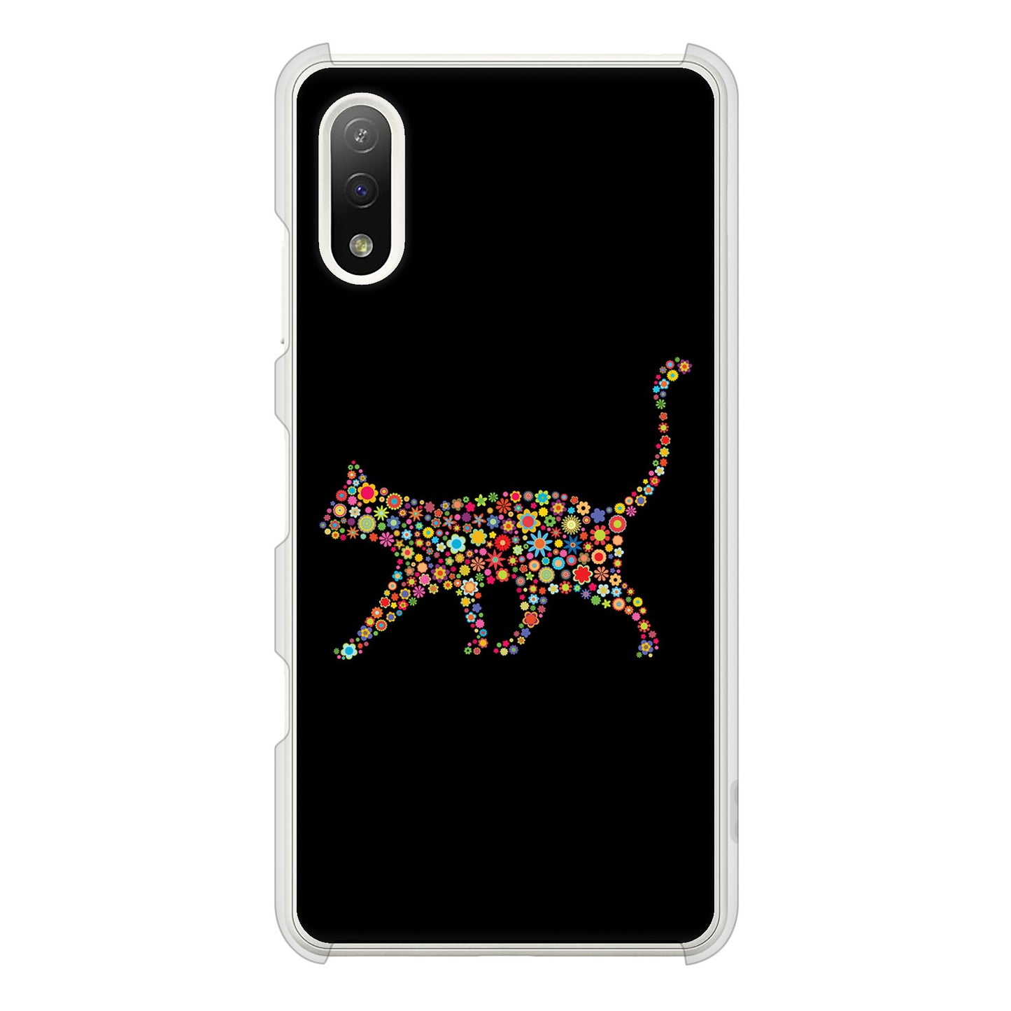 Xperia Ace II SO-41B docomo 406 カラフルキャット ハードケース 背面印刷