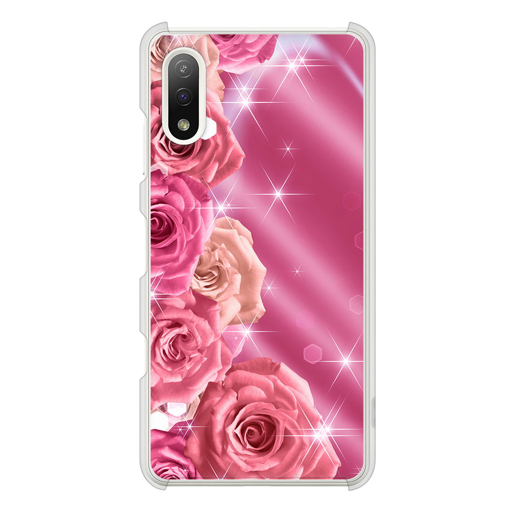 Xperia Ace II SO-41B docomo 1182 ピンクの薔薇に誘われて ハードケース 背面印刷