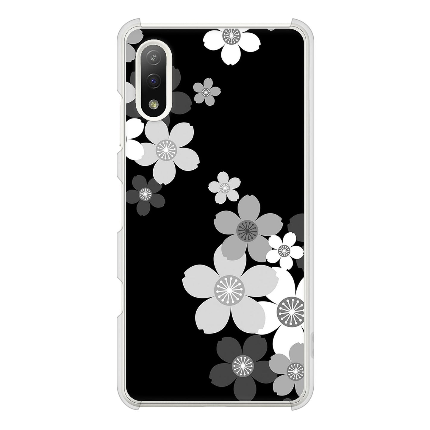 Xperia Ace II SO-41B docomo 1334 桜のフレーム ハードケース 背面印刷