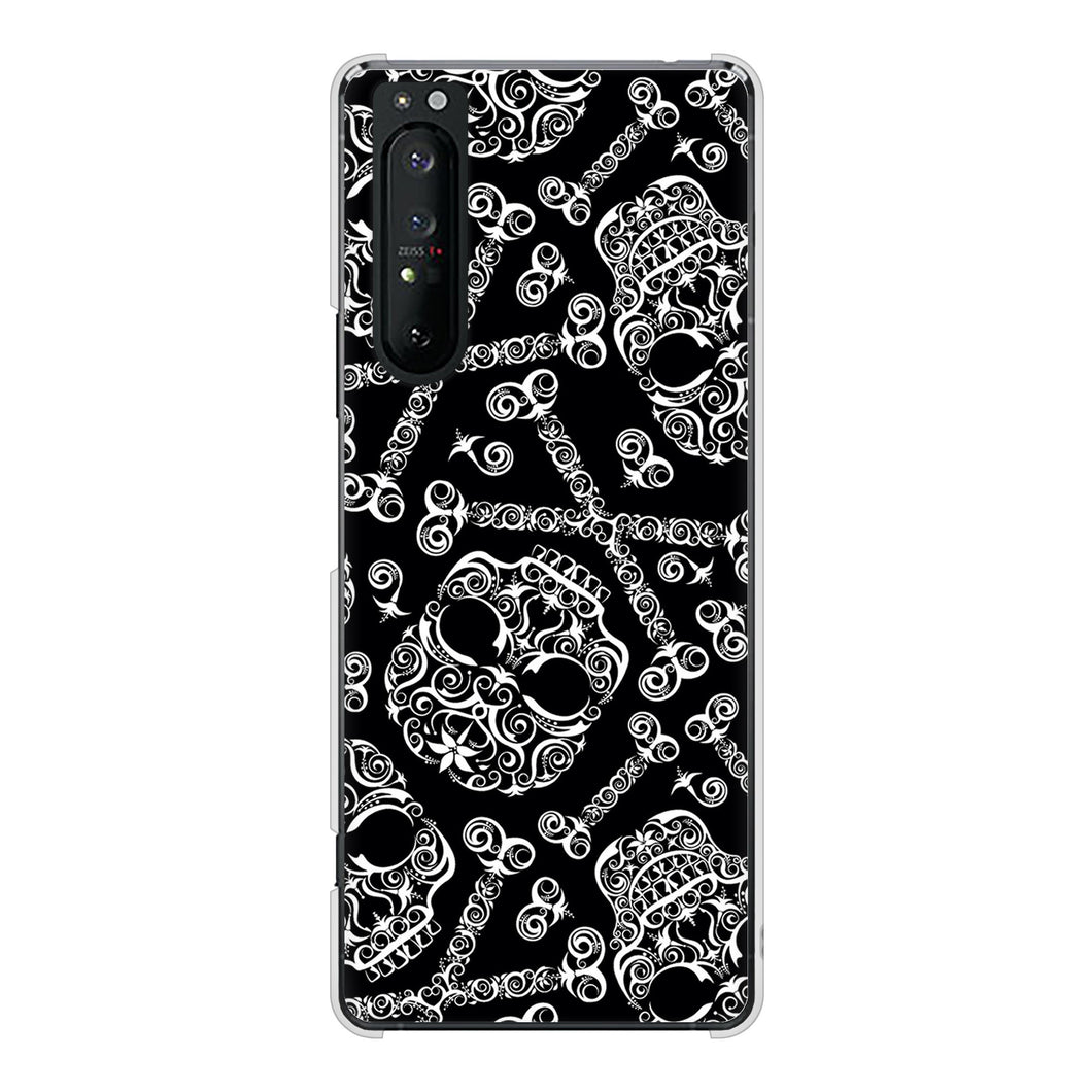 Xperia 1 II SO-51A docomo 363 ドクロの刺青 ハードケース 背面印刷