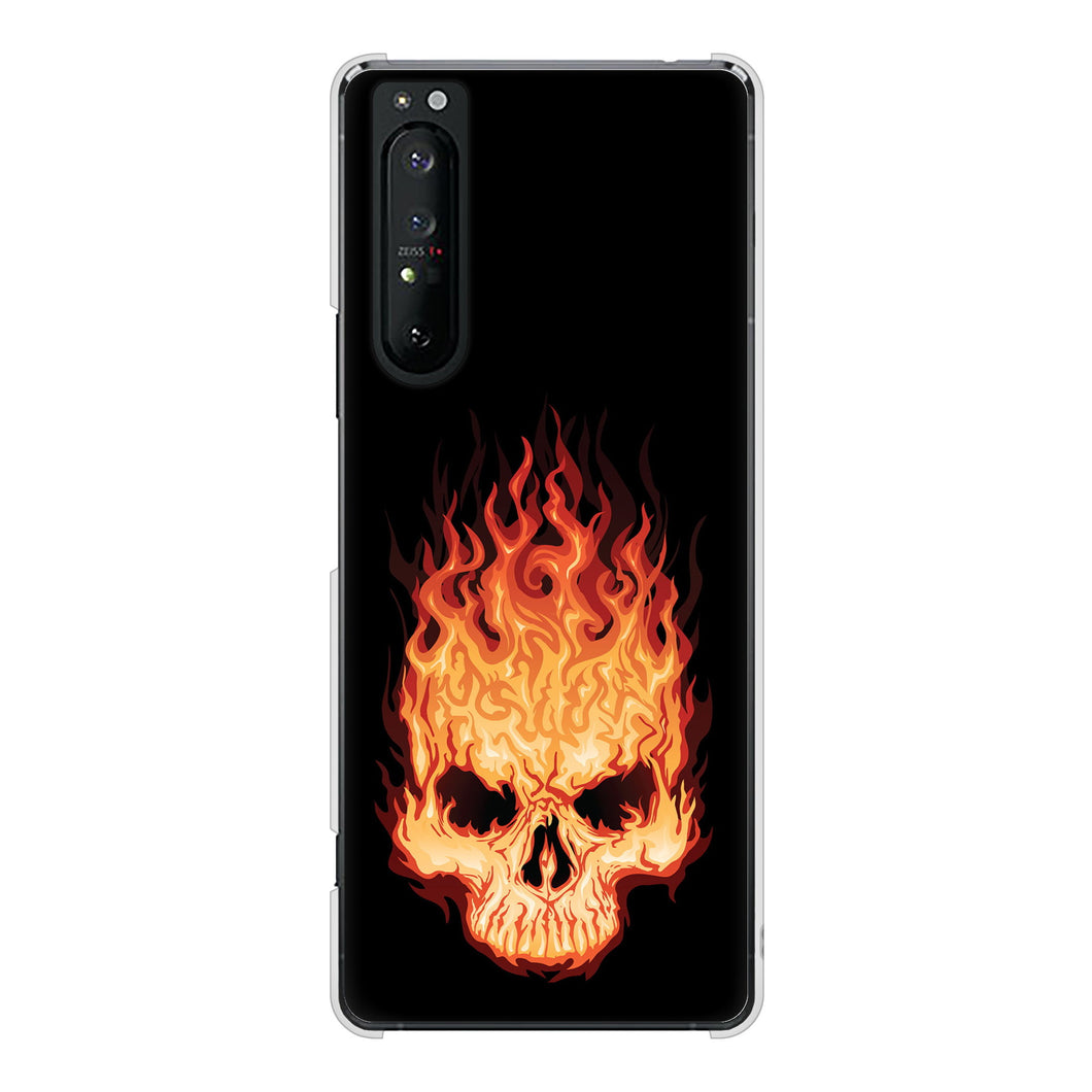 Xperia 1 II SO-51A docomo 364 ドクロの怒り ハードケース 背面印刷