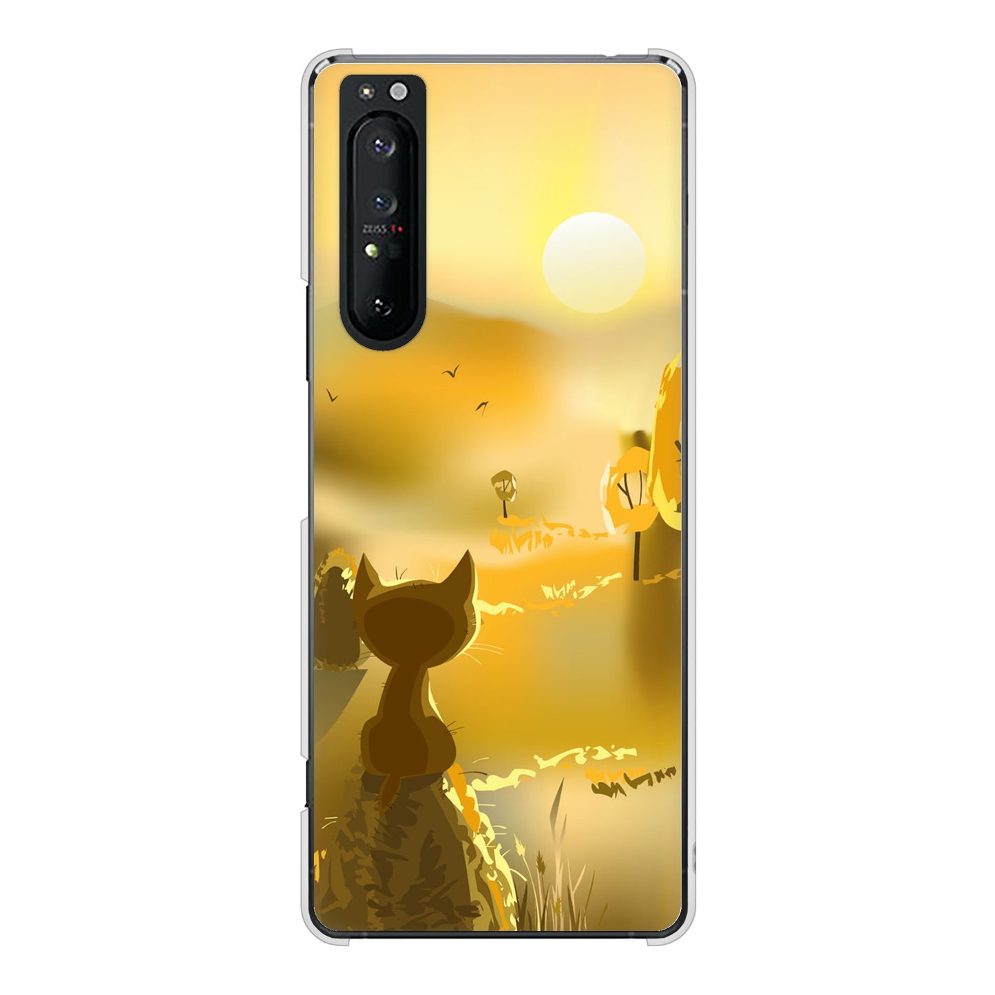 Xperia 1 II SO-51A docomo 400 たそがれの猫 ハードケース 背面印刷